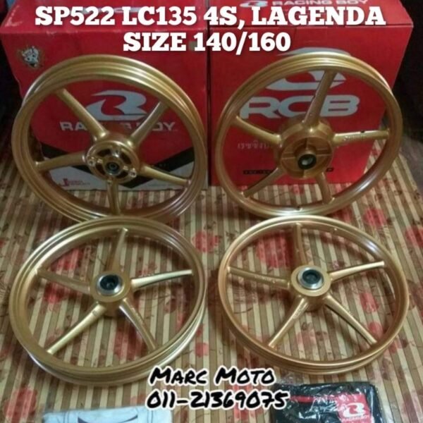 RCB Sport Rim SP522 Yamaha LC135 4S (V1 V2 V3 V4 V5 V6 V7) / Lagenda 110, 115 Size 140/160 - Image 6