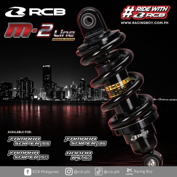 RCB Monoshock M2 Line Premium Black - Y15 / Y16 / LC135 / RS150 / RSX150