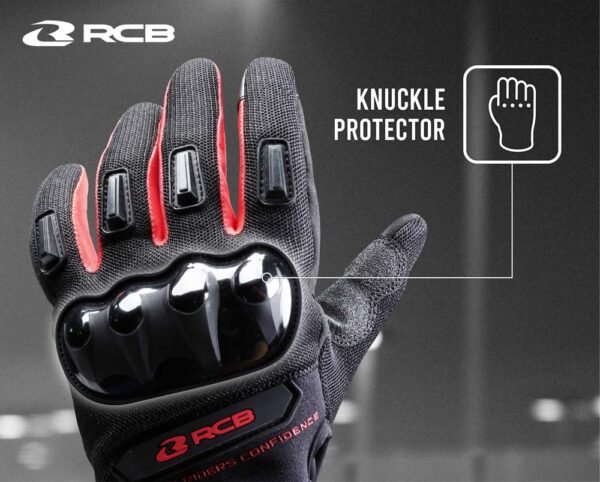 RCB Motorcycle Riding Gloves TTS Series - Image 2