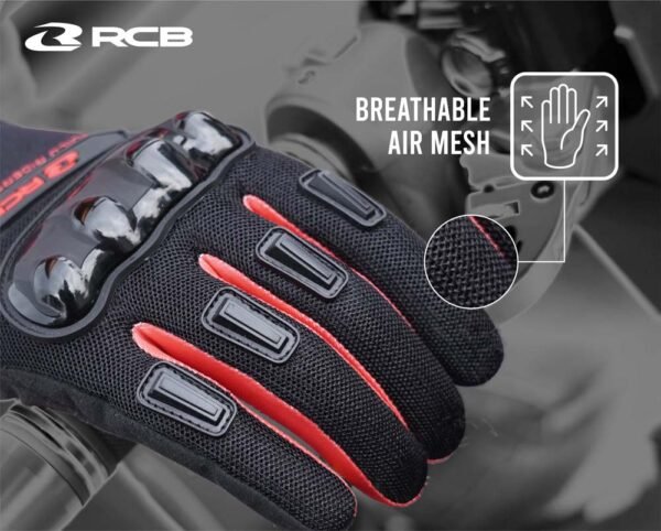 RCB Motorcycle Riding Gloves TTS Series - Image 5